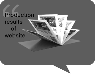 Production result of website